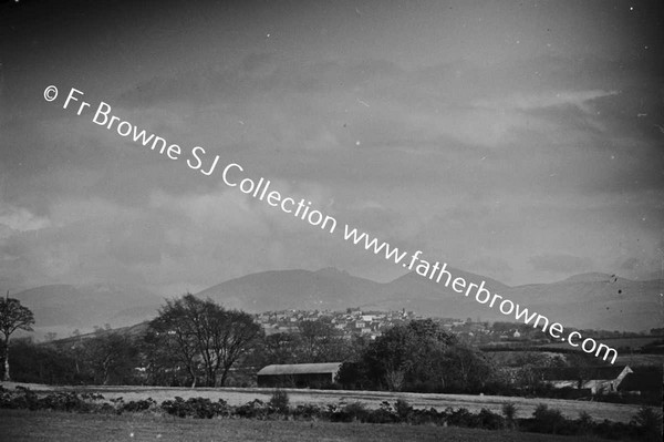 VARIOUS VIEWS OF TOWN AND MOURNE MOUNTAINS